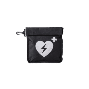 Kleine schwarze AED-Tasche mit Herzsymbol